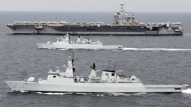 Un portaaviones estadounidense se adentra en las aguas del Mar de China Meridional