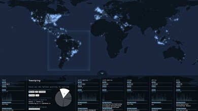 Crean un mapa de Twitter en tiempo real