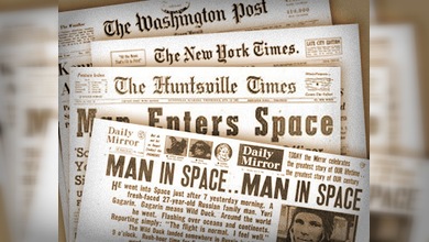 El 12 de abril de 1961 en la prensa estadounidense