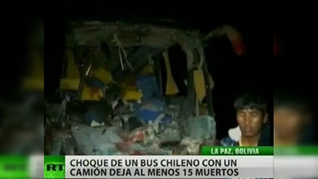 Choque de un bus chileno con un camión deja 15 muertos y 25 heridos