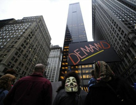 'Zombies corporativos' protestan contra brutalidad y avaricia en Nueva York