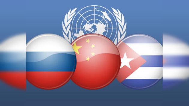 Rusia, China y Cuba, unidos por el "no" a la resolución sobre Siria