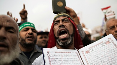 FOTOS: Tahrir, ocupada en la víspera del referéndum sobre la Constitución