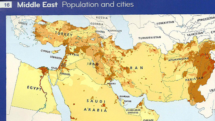 Una de las mayores editoriales internacionales borra a Israel de su mapa de Oriente Medio
