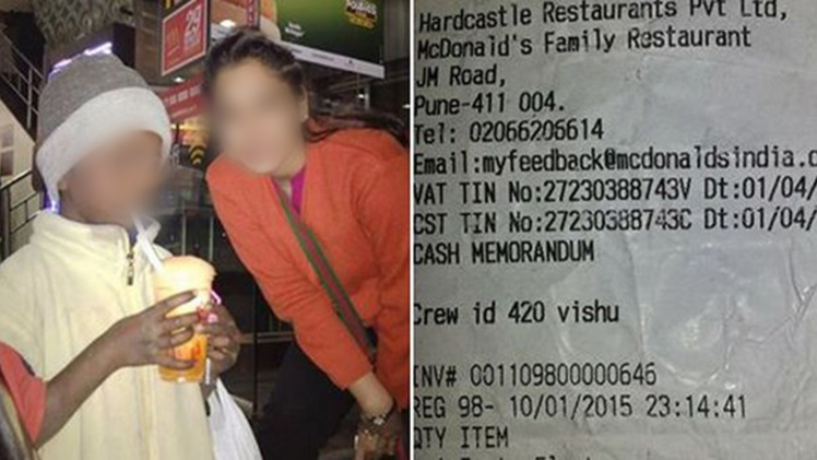 McDonald's echó a un niño pobre de su restaurante en la India