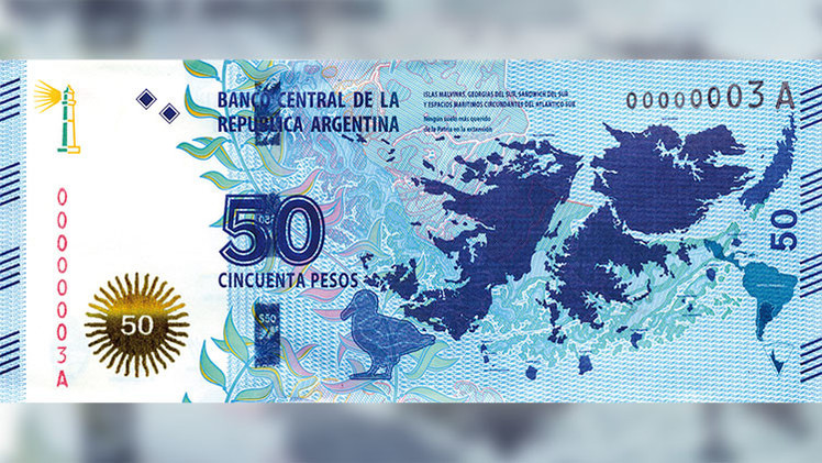 Argentina responde a Londres por ridiculizar el nuevo billete dedicado a las Malvinas
