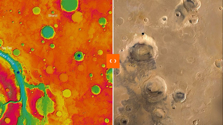 ¿Cómo es estar en Marte?: Un inédito mapa 3D tiene la respuesta (Fotos)