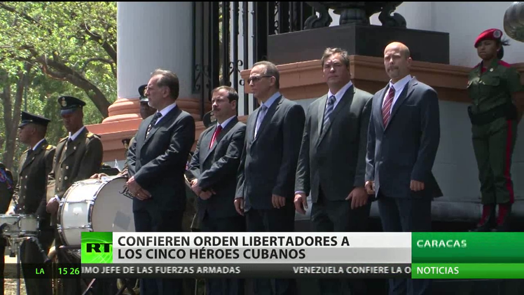 Venezuela confiere la Orden Libertadores a 'Los Cinco' cubanos