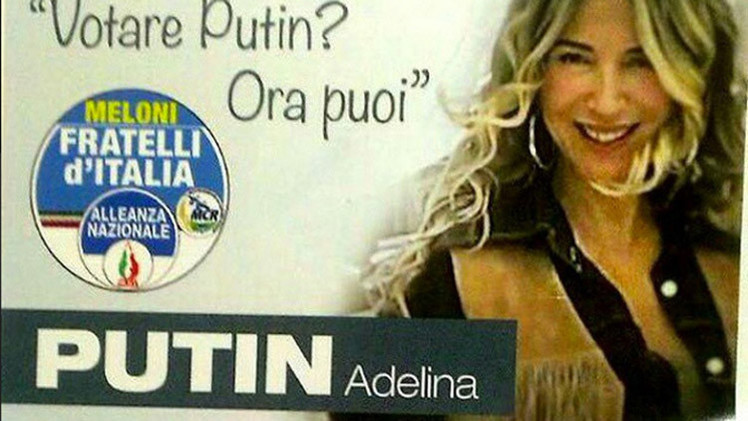 "¿Quieres votar por Putin? ¡Ahora puedes!": Una tocaya del presidente ruso, candidata en Italia