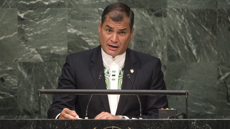 Rafael Correa: "La globalización neoliberal no busca crear una sociedad planetaria"