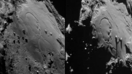Fotos: Rosetta capta los dramáticos cambios de la superficie de un cometa
