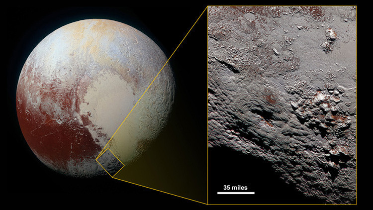 Foto: Hallan en Plutón un volcán gigantesco de agua y hielo
