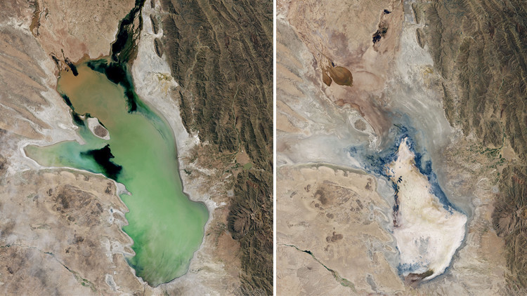 Publican imágenes que muestran la desaparición del segundo lago más grande de Bolivia
