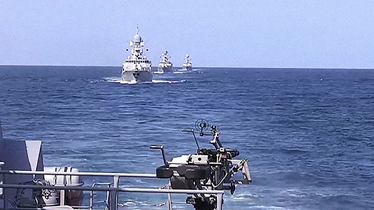 La flotilla del Caspio, 'estrella protagonista' de la operación en Siria, zarpa rumbo a alta mar 