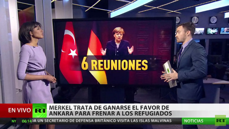 Merkel trata de ganarse el favor de Ankara para frenar a los refugiados