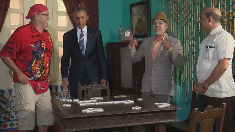 "Te dije que nos veríamos en La Habana": Pánfilo enseña a Obama a jugar al dominó