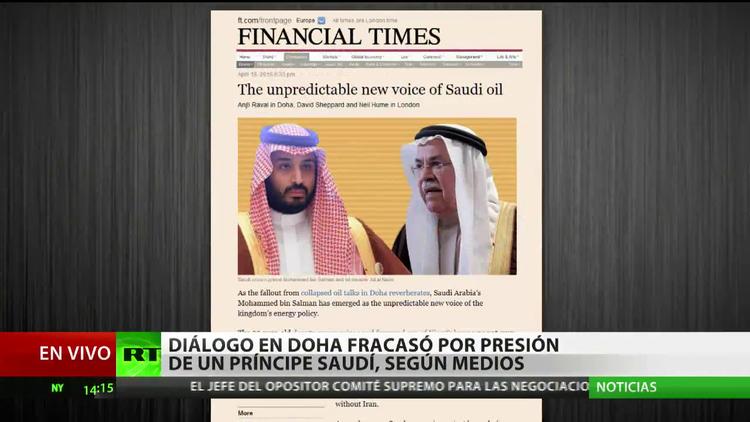El diálogo en Doha fracasó por la presión de un príncipe saudí
