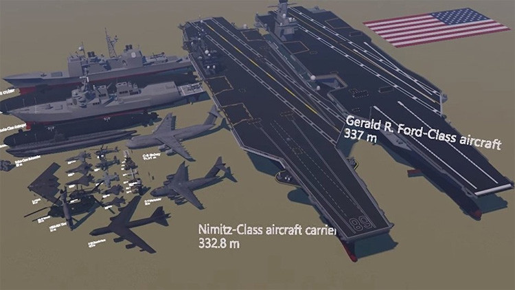 Desde una bala hasta portaviones: El arsenal militar de EE.UU., en un impresionante video