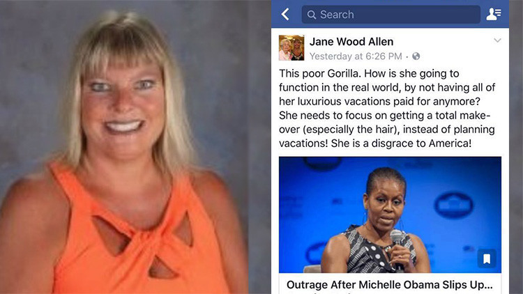  Despiden a una profesora por llamar "gorila" a Michelle Obama