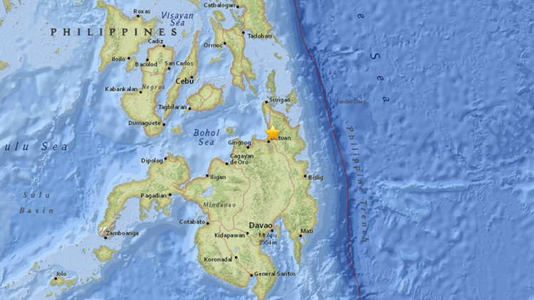 Un sismo de magnitud 5,4 sacude Filipinas