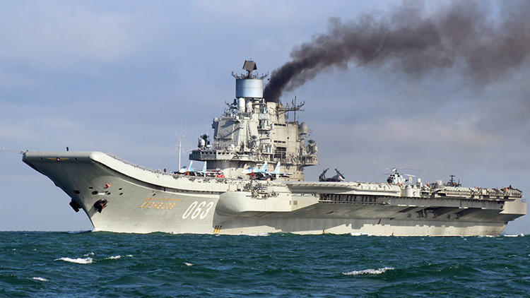 El grupo de combate del portaaviones ruso Admiral Kuznetsov se acerca a la costa de Marruecos