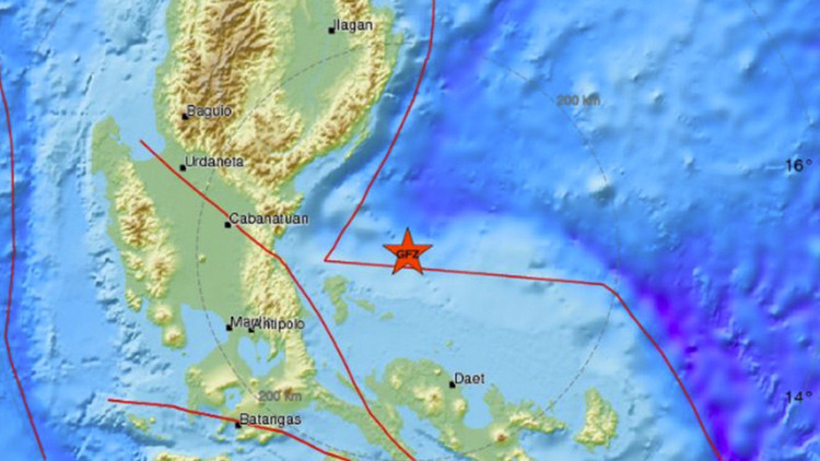 Un sismo de magnitud 6,3 sacude las costas de Filipinas