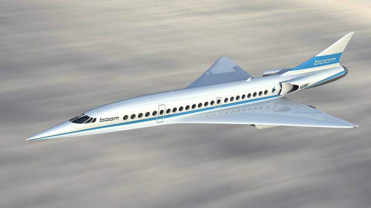 El multimillonario Richard Branson presenta su prototipo de avión supersónico comercial