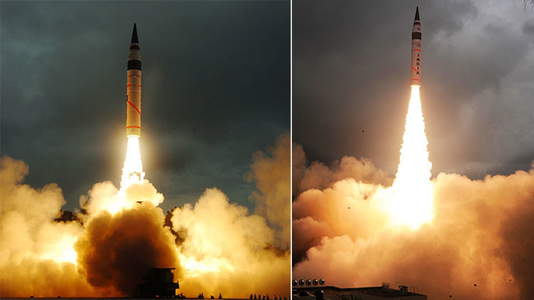 'El arma de la paz': India prueba con éxito su misil Agni-5 con capacidad nuclear