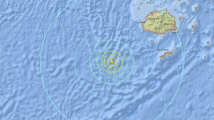 Un fuerte sismo de magnitud de 6,9 sacude el océano Pacífico