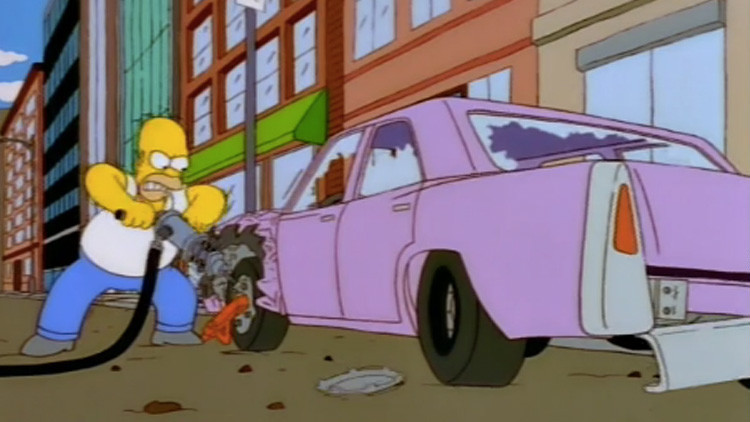 Revelan qué modelo de automóvil conduce Homero Simpson