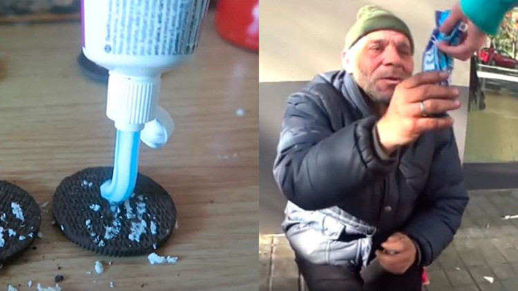 Un 'youtuber' que dio galletas con pasta dental a un indigente indigna a la Red