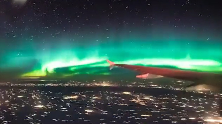 Impresionantes imágenes de la aurora boreal a más de 10 kilómetros de altura