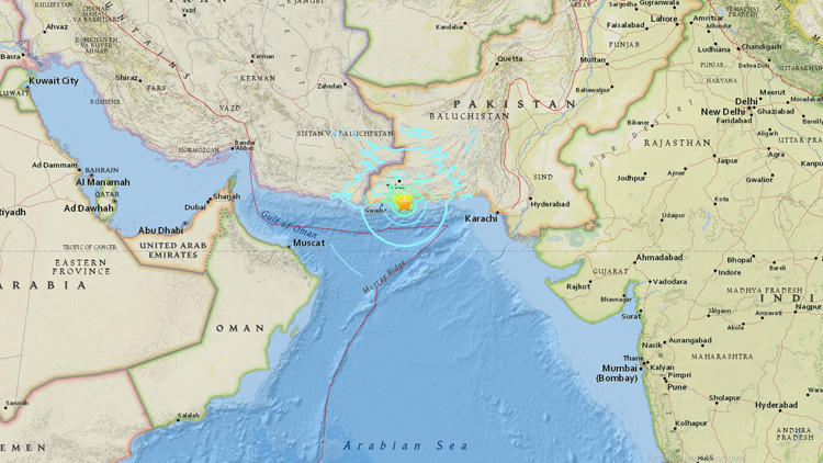 Un sismo de magnitud 6,3 sacude el sur de Pakistán 