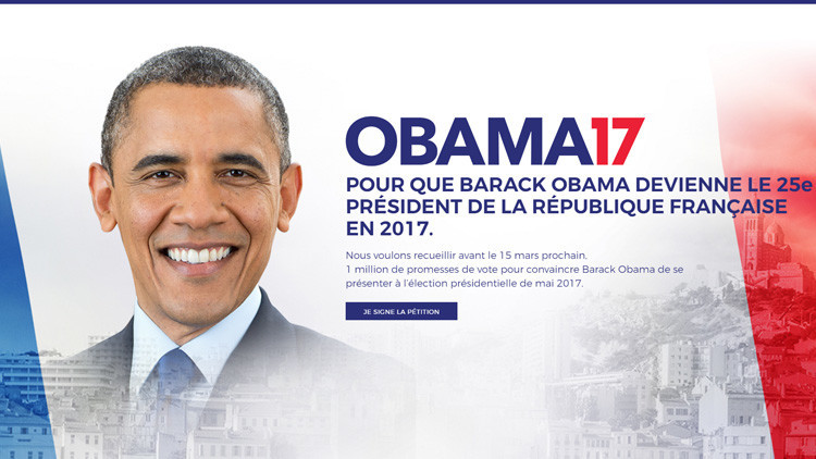 Proponen que Obama se postule como candidato a presidente de Francia