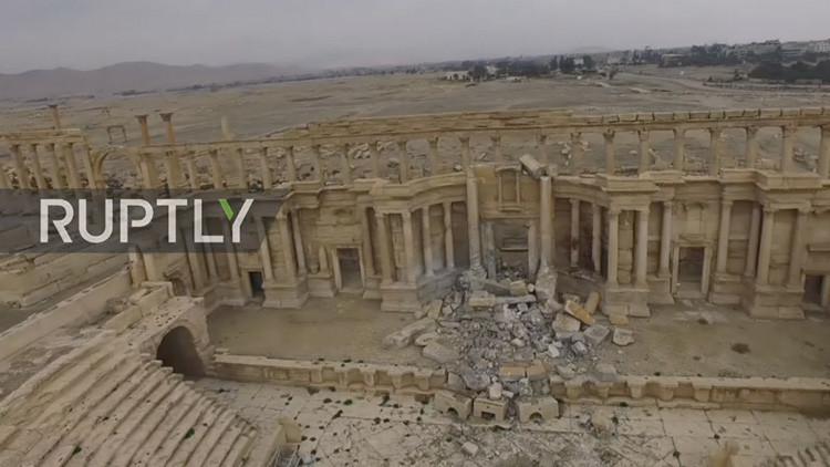 Exclusivo: Nuevo video muestra el destrozo del centro antiguo de Palmira causado por el EI