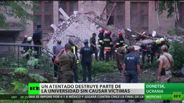 Ucrania: Un atentado destruye parte de una universidad en Donetsk