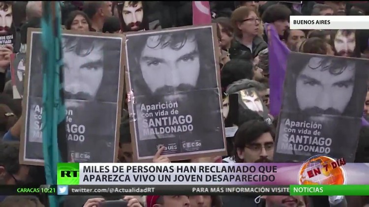 Miles de argentinos reclaman que aparezca vivo un joven desaparecido