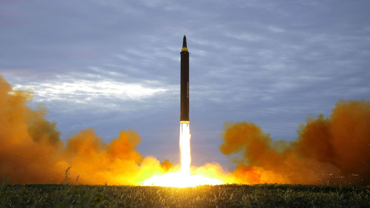 PRIMERAS IMÁGENES del último lanzamiento de un misil balístico de Corea del Norte