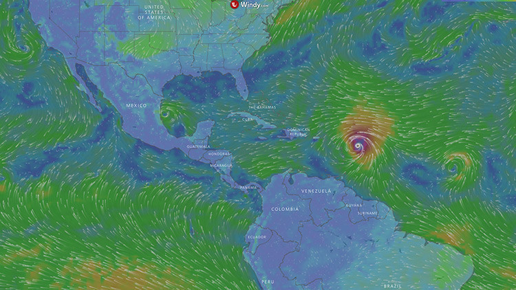 Mapa: "El huracán más fuerte" jamás visto en el Atlántico se dirige hacia el Caribe y EE.UU.