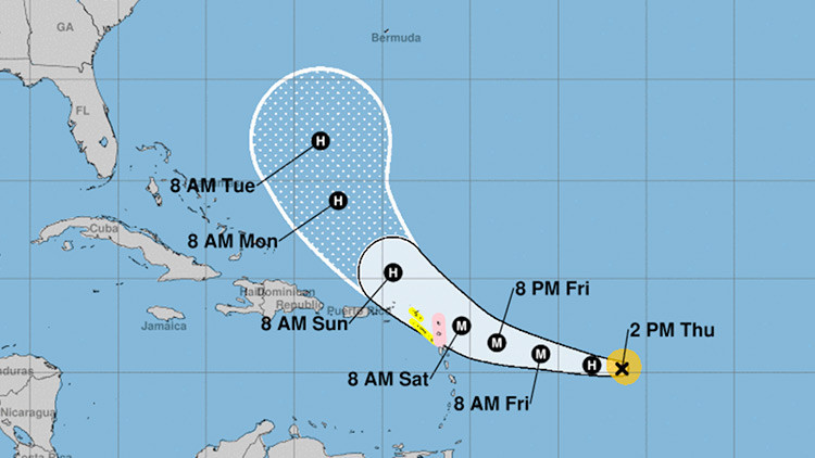 El huracán José alcanza la categoría 2 y sigue el camino de Irma