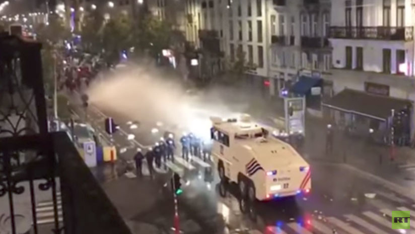 VIDEO, FOTOS: Disturbios en Bruselas tras la clasificación de Marruecos para el Mundial
