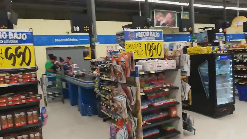 VIDEO: Así se sintió el sismo de Costa Rica en el interior de un supermercado 