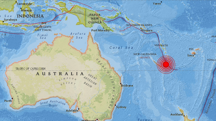 Dos fuertes terremotos de magnitud 6,6 y 6,4 sacuden Nueva Caledonia en el Pacífico