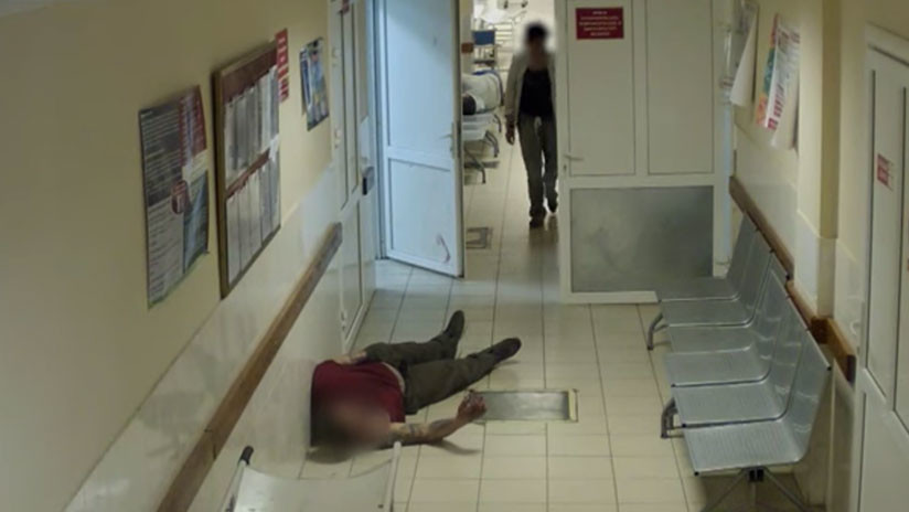 FUERTE VIDEO: Médicos rusos ignoran media hora a un paciente y este muere 9 días después