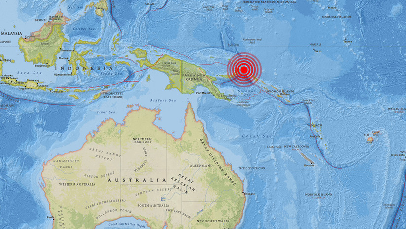 Un sismo de magnitud 6,0 se produce cerca de la costa de Papúa Nueva Guinea 