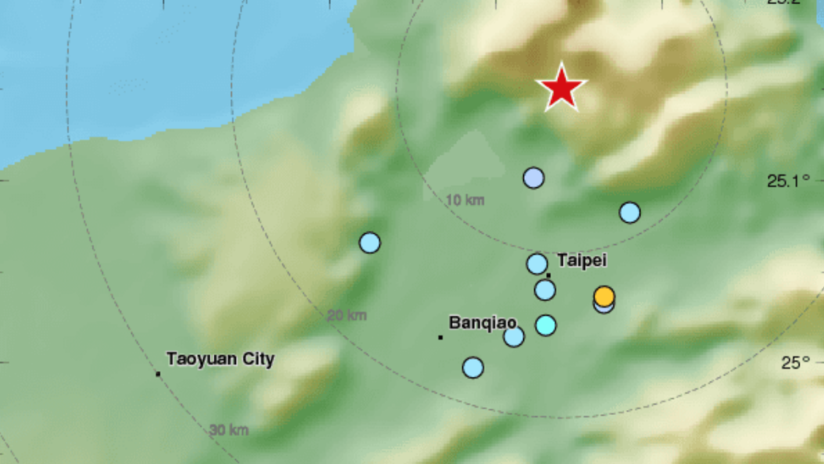 Un terremoto de 5,7 sacude Taiwán 