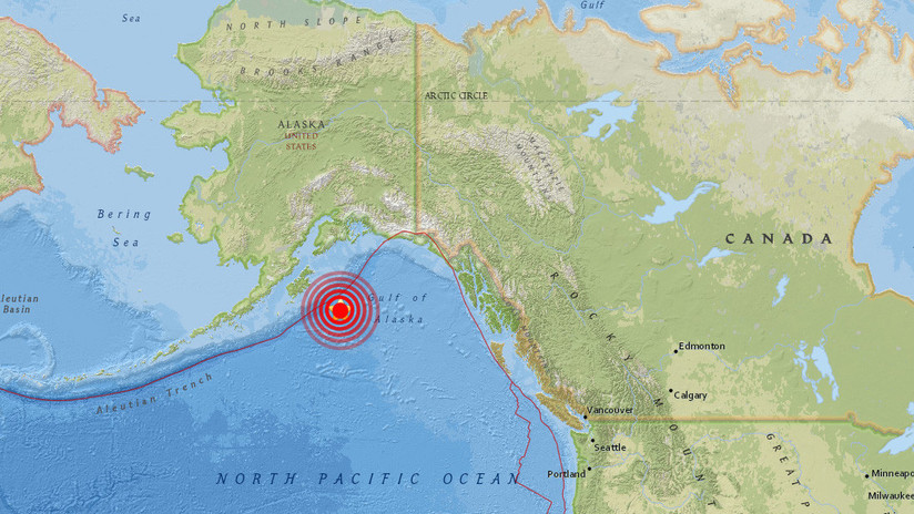 Un fuerte terremoto de magnitud 7,9 sacude el golfo de Alaska