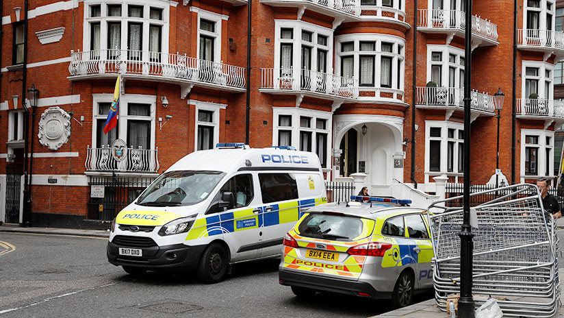 La Policía británica investiga un 'paquete sospechoso' cerca de la embajada de Ecuador en Londres