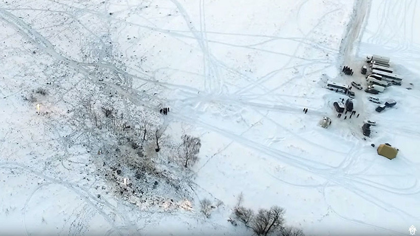 Revelan imágenes de dron del lugar de la tragedia del An-148