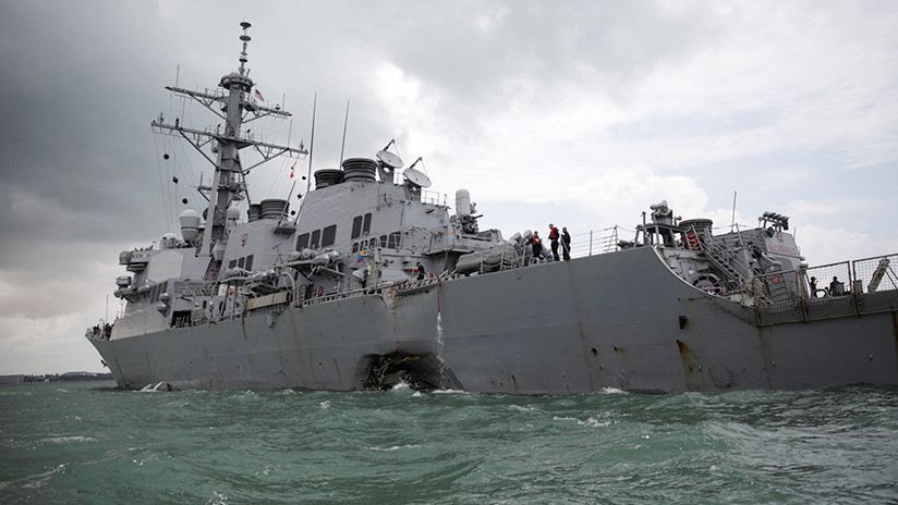 Revelan las causas de la colisión del buque de EE.UU. con una embarcación liberiana en Singapur